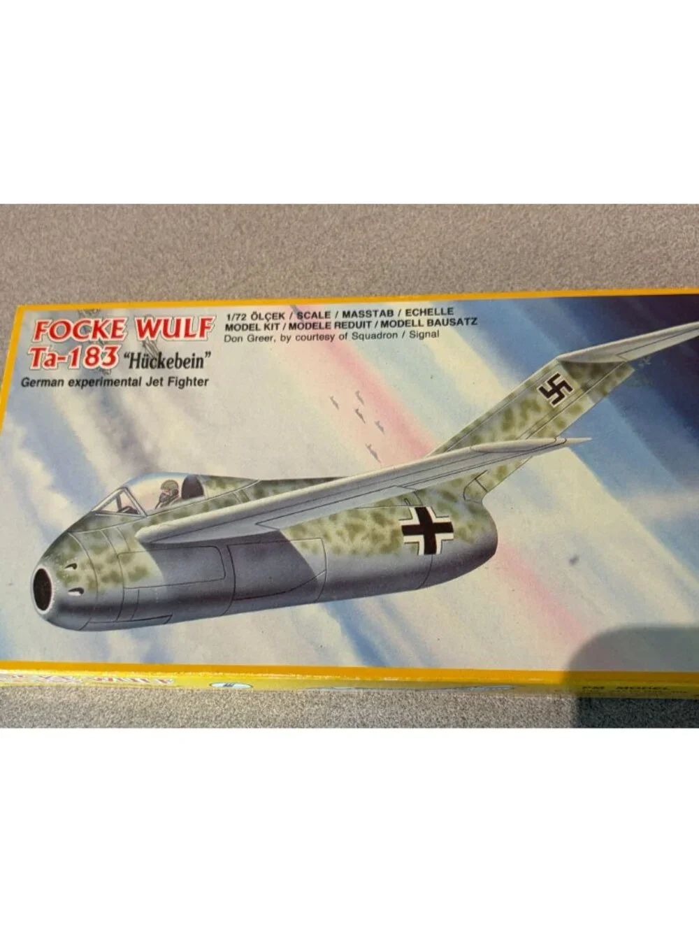 Vintage PM Model 1/72 Focke Wulf Ta-183 Huckebein German Jet Fighter Kit PM-213